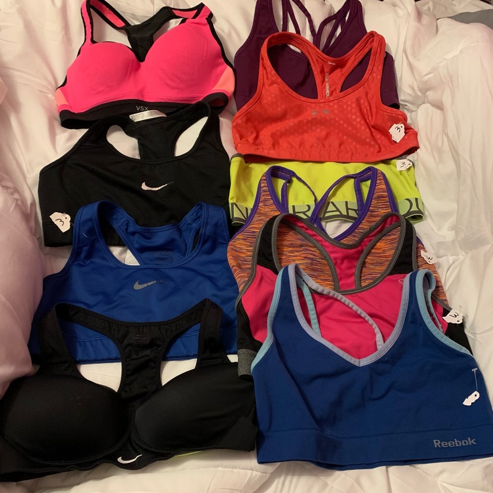 Nike Victoria Secret Reebok Under Armour Sports Bra bundle (10) medium